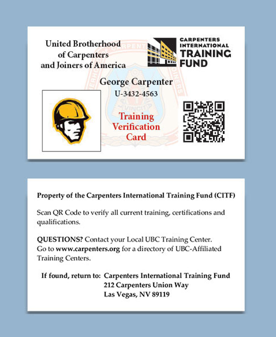 Training Verification cards TVC